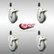 Service Caster 5 Inch 316SS Gray Poly Swivel 1-3/8 Inch Expanding Stem Caster Set Lock Brake SCC-SS316TTLEX20S514-PPUB-138-4 - alternate 4